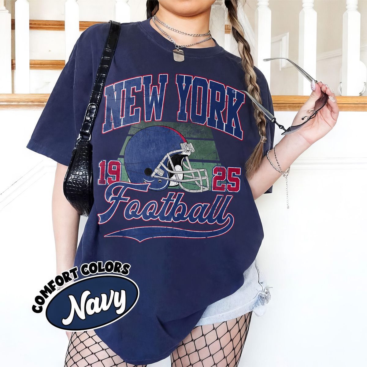 Unisex New York football vintage t-shirt for men and women