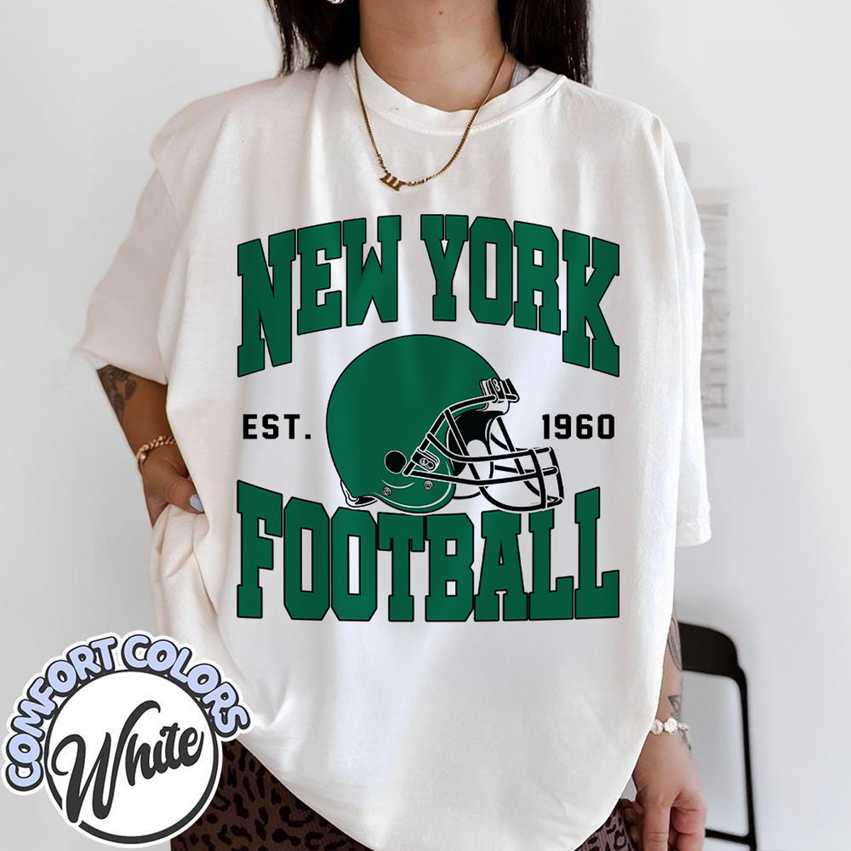 Unisex New York football vintage t-shirt for men and women