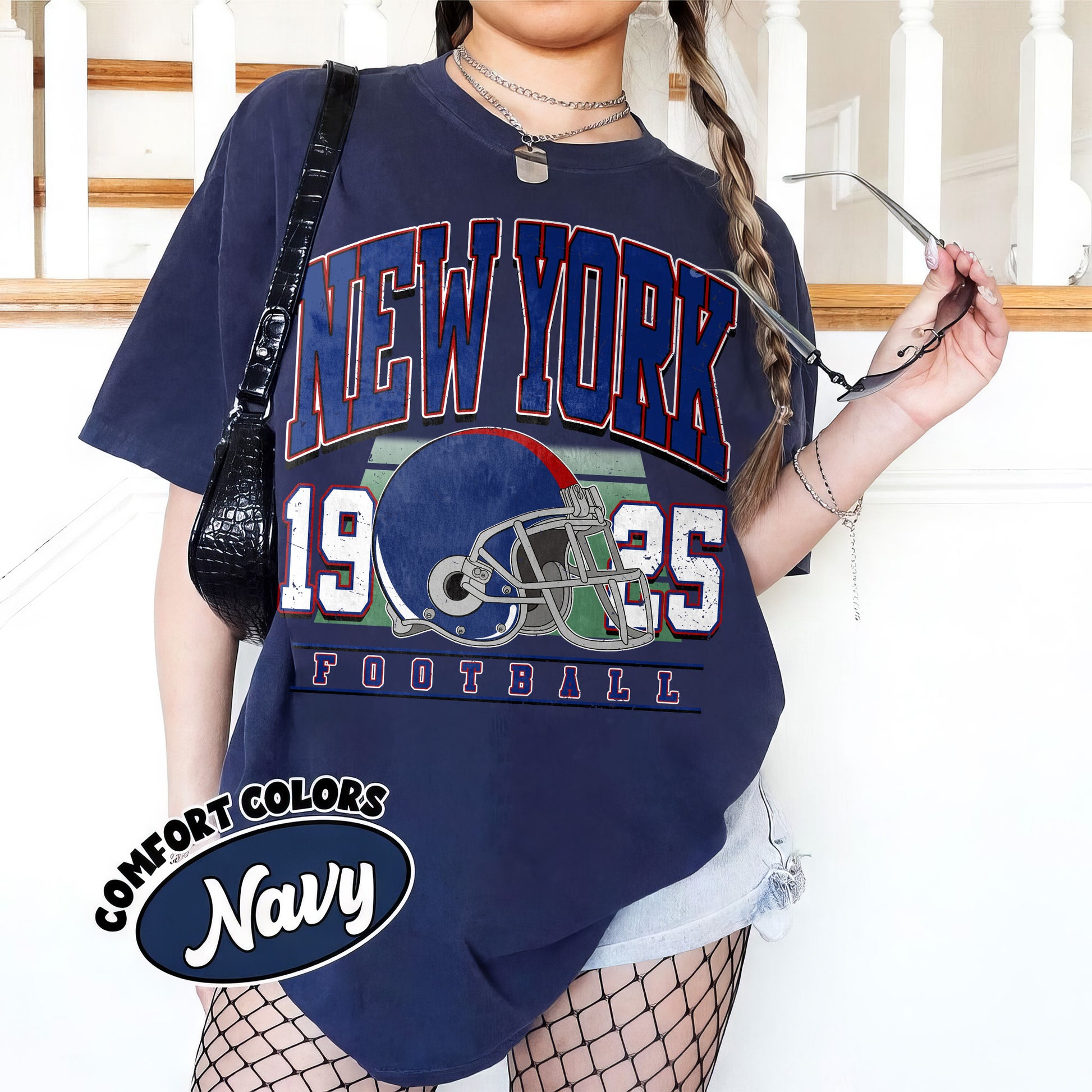 Unisex New York football vintage t-shirt for men and women