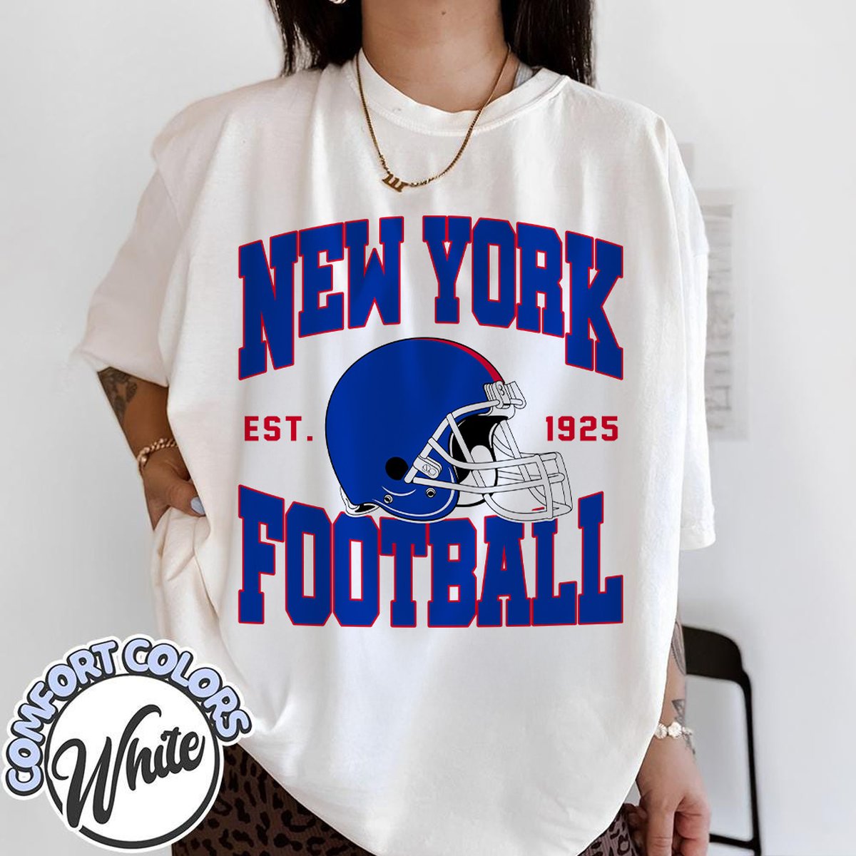 Unisex New York football vintage t-shirt for men and women