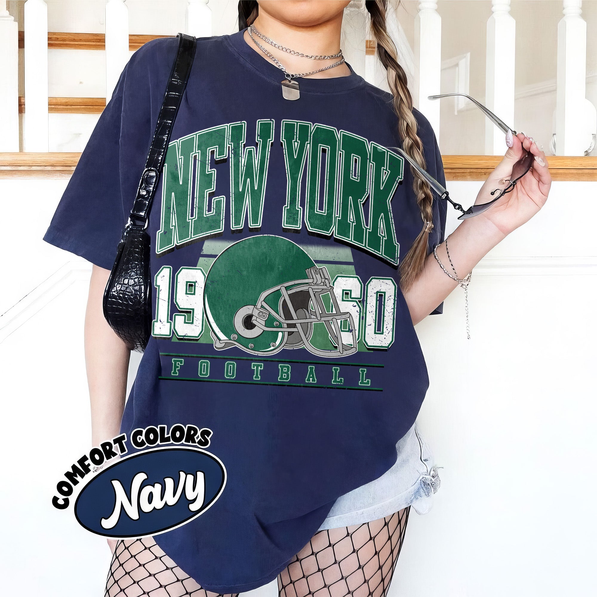 Unisex New York football vintage t-shirt for men and women