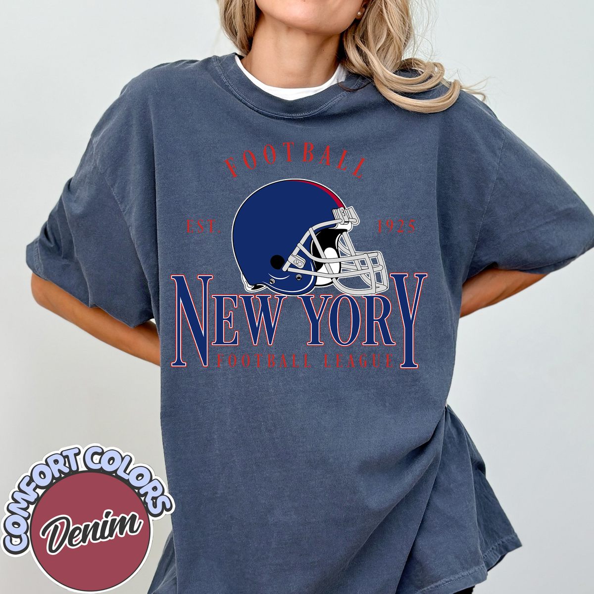 Unisex New York football vintage t-shirt for men and women