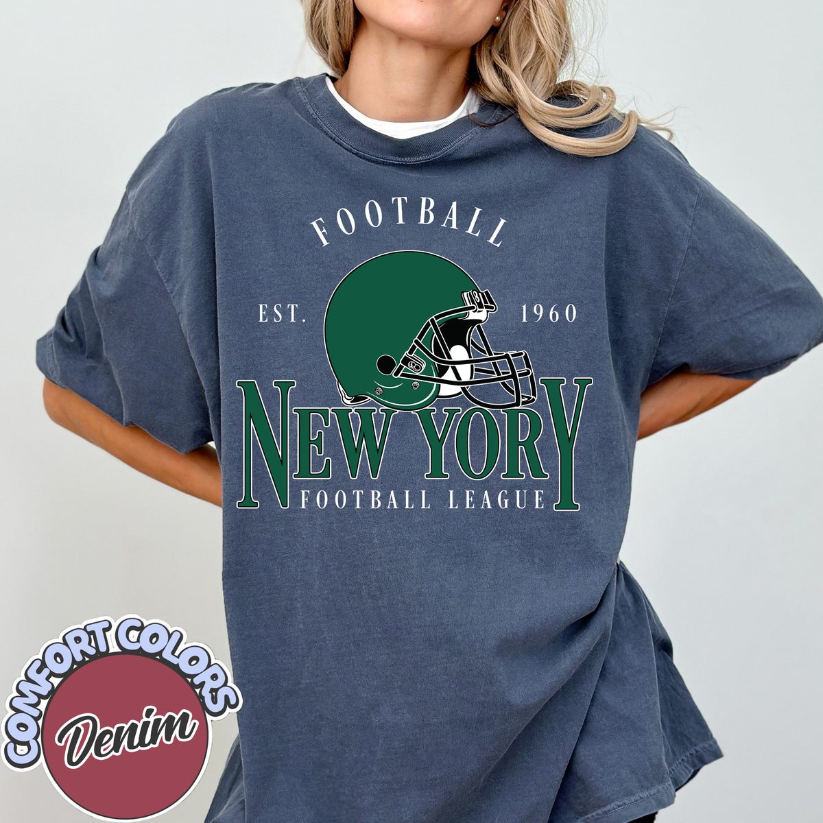Unisex New York football vintage t-shirt for men and women