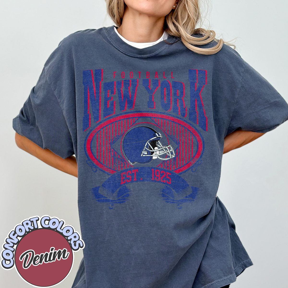 Unisex New York football vintage t-shirt for men and women
