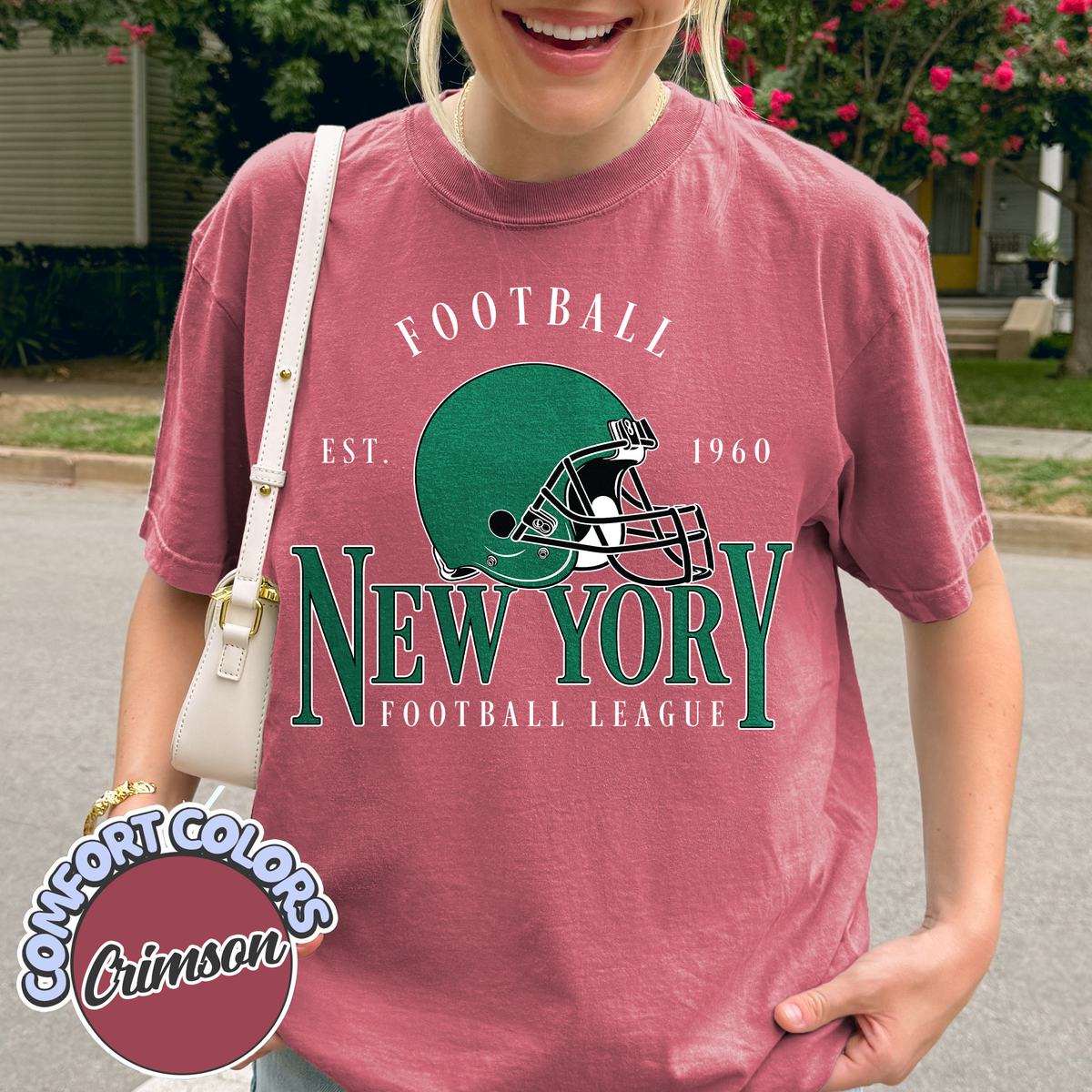 Unisex New York football vintage t-shirt for men and women