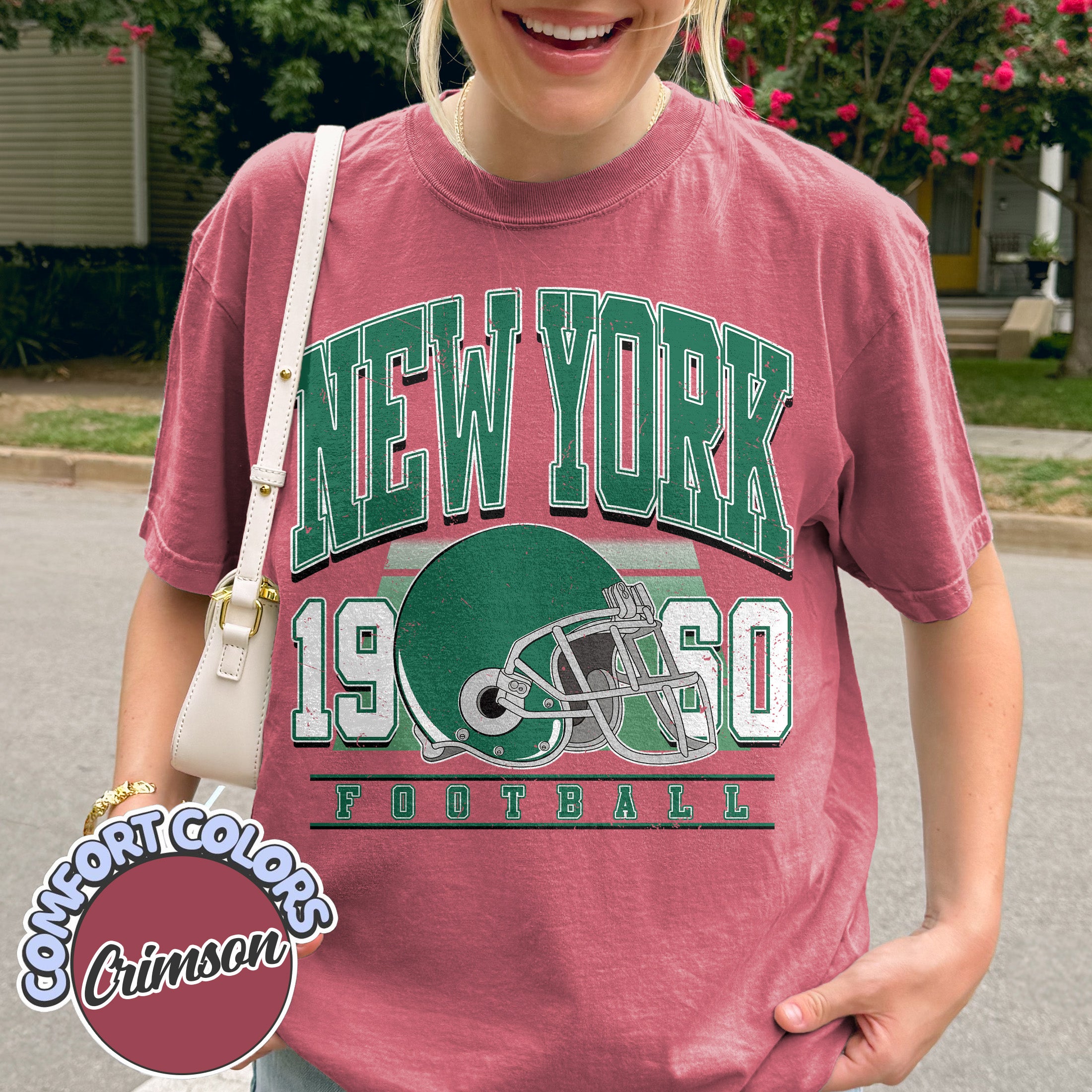 Unisex New York football vintage t-shirt for men and women
