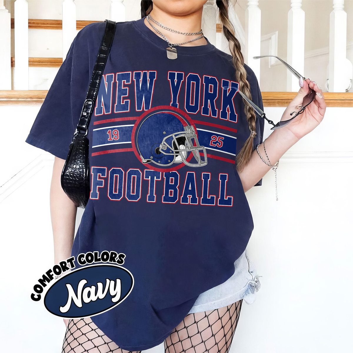 Unisex New York football vintage t-shirt for men and women