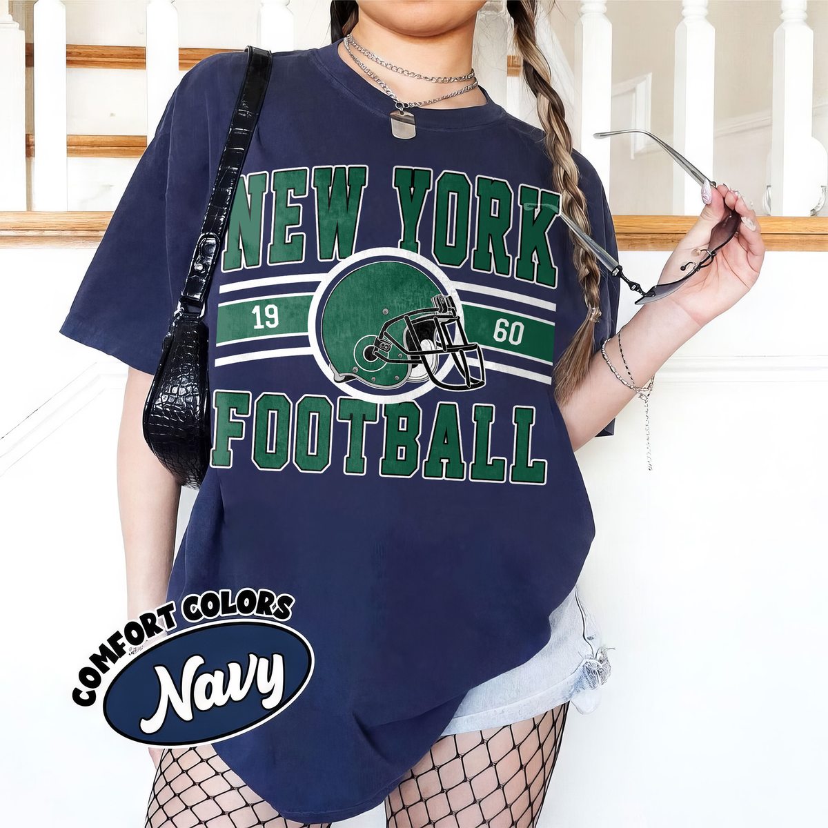 Unisex New York football vintage t-shirt for men and women