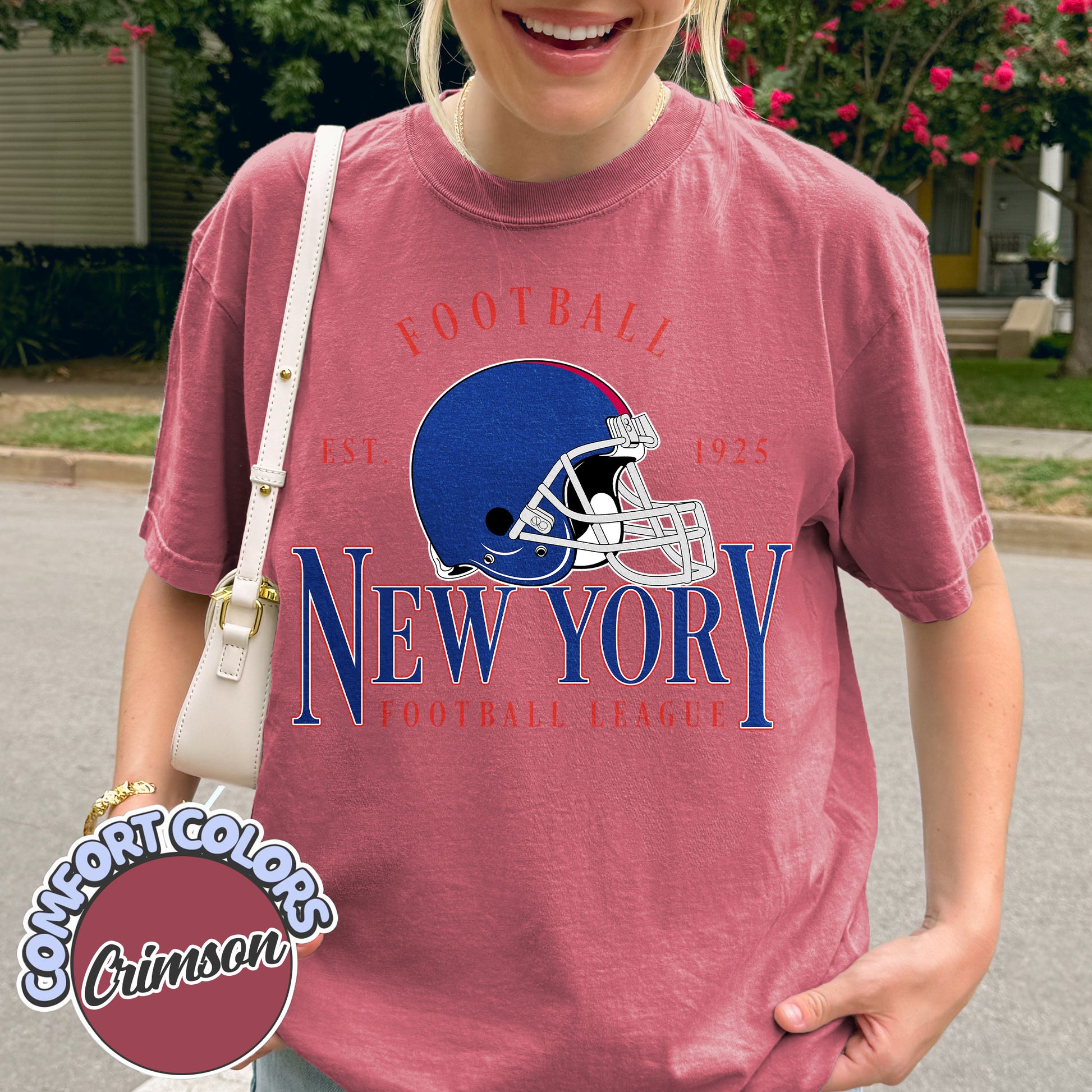 Unisex New York football vintage t-shirt for men and women