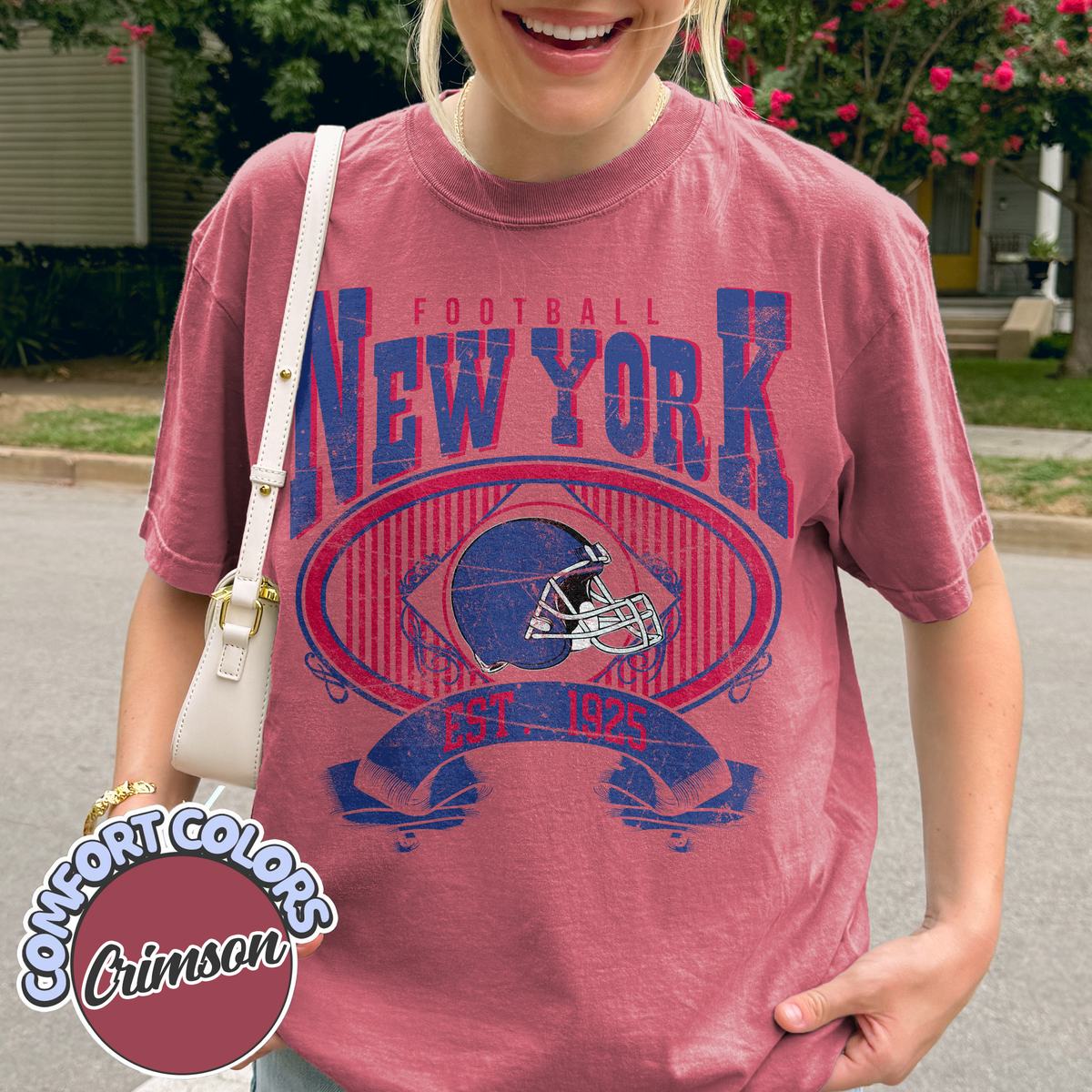 Unisex New York football vintage t-shirt for men and women
