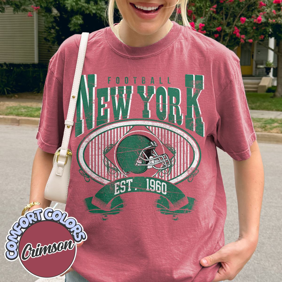 Unisex New York football vintage t-shirt for men and women