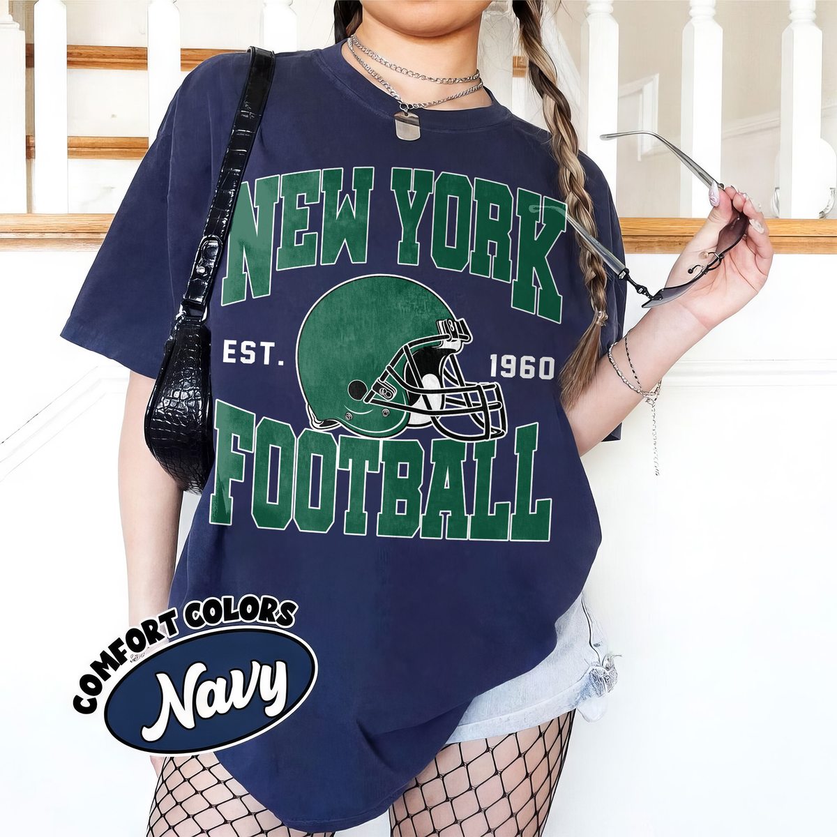 Unisex New York football vintage t-shirt for men and women
