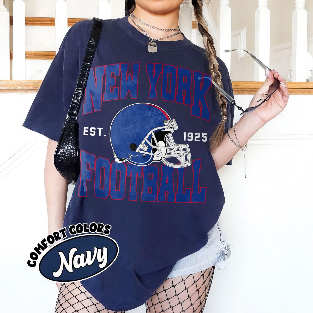 Unisex New York football vintage t-shirt for men and women
