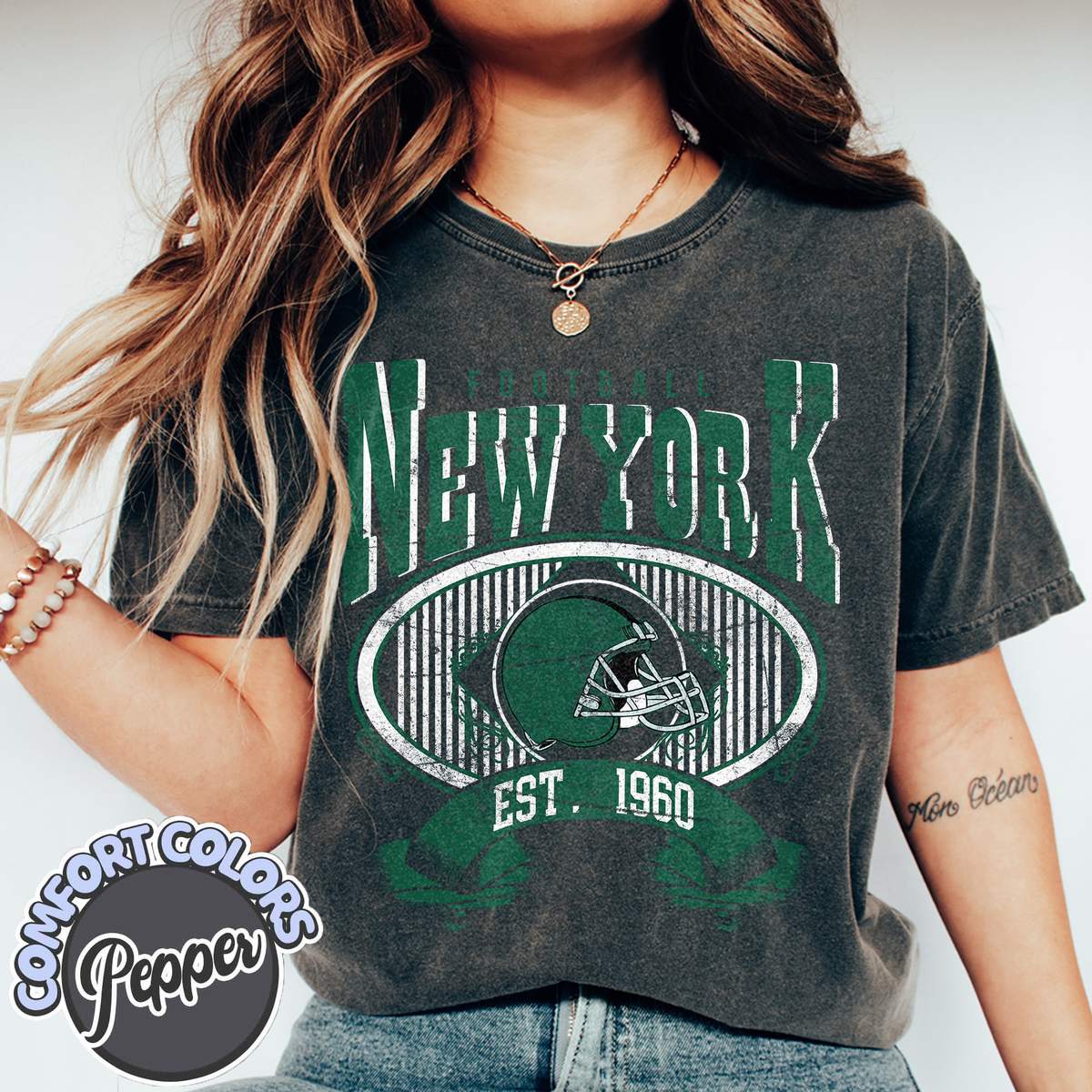 Unisex New York football vintage t-shirt for men and women