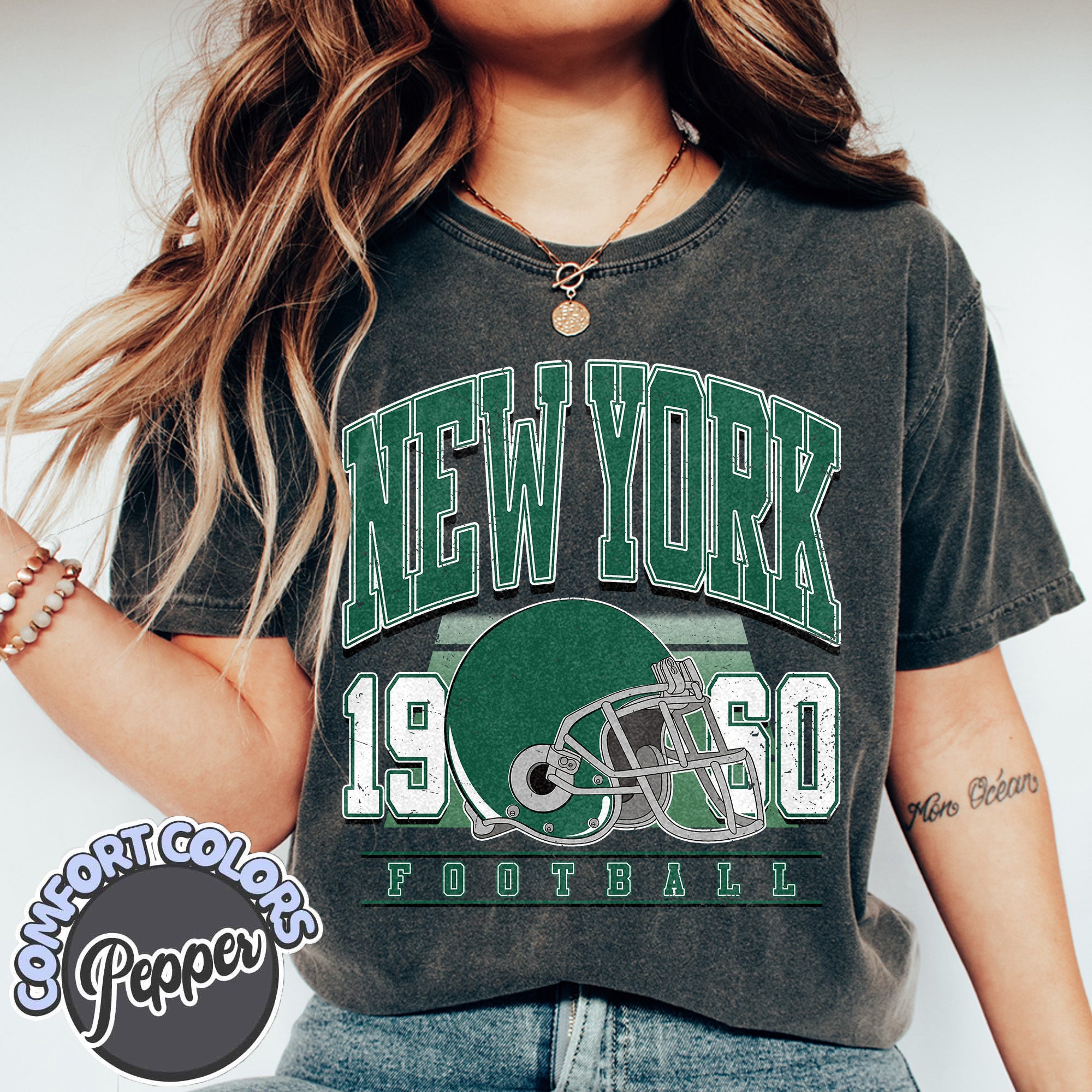 Unisex New York football vintage t-shirt for men and women