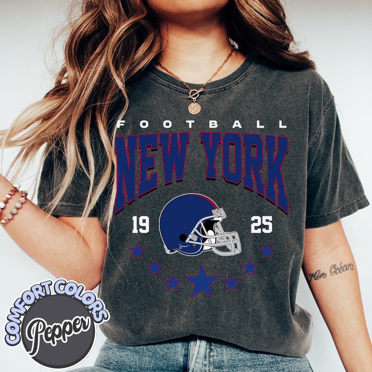 Unisex New York football vintage t-shirt for men and women
