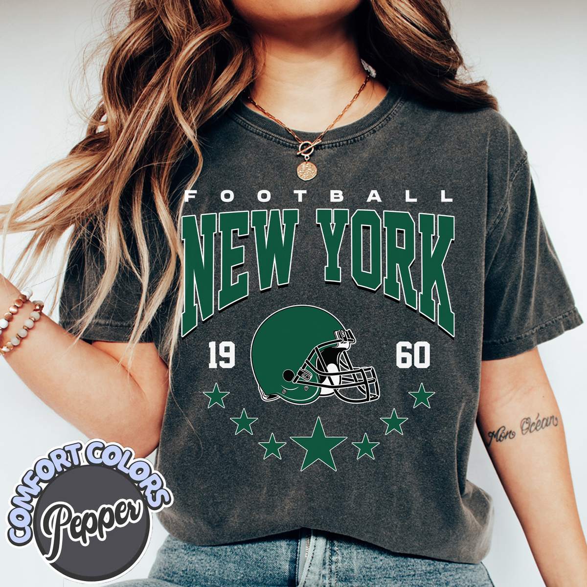Unisex New York football vintage t-shirt for men and women