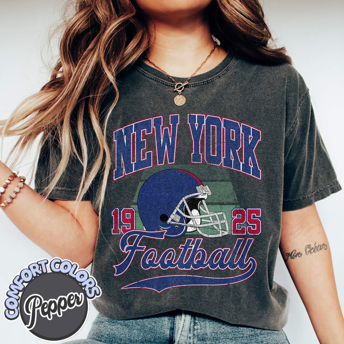 Unisex New York football vintage t-shirt for men and women