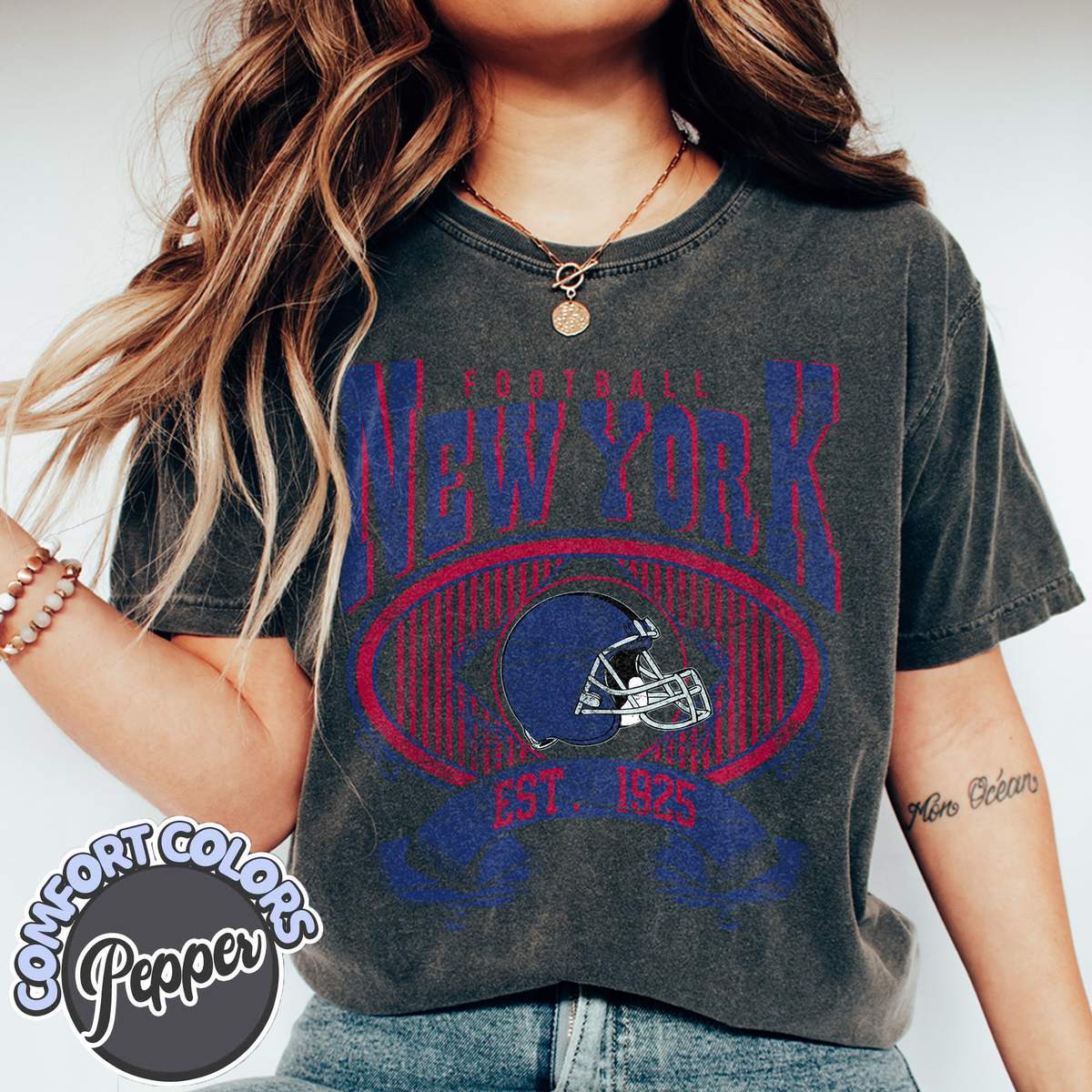 Unisex New York football vintage t-shirt for men and women