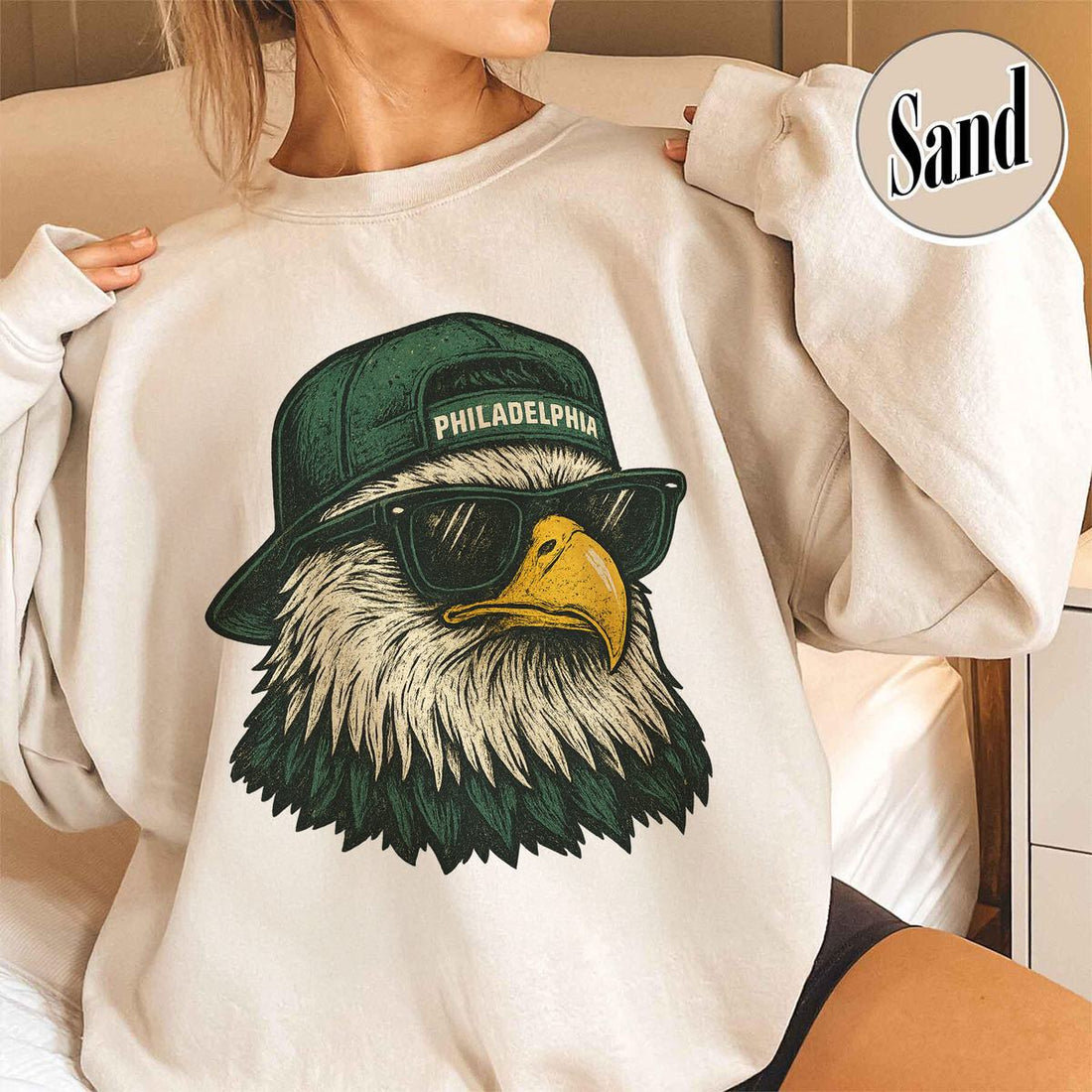 Unisex Philadelphia football vintage crewneck sweatshirt for men and women