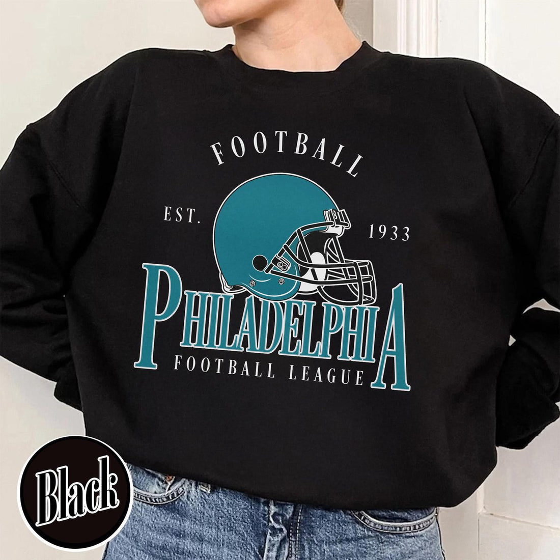 Unisex Philadelphia football vintage crewneck sweatshirt for men and women
