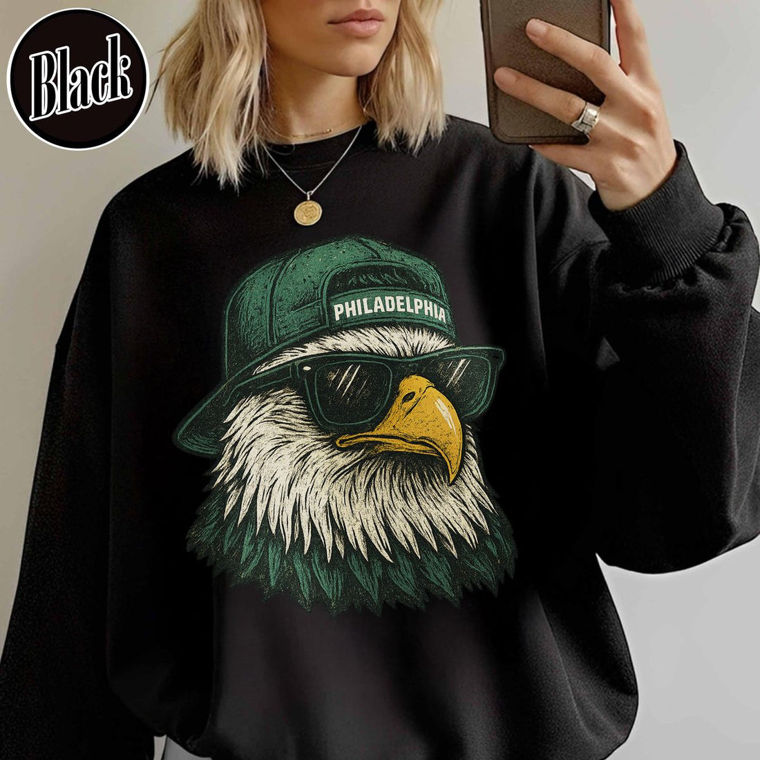 Unisex Philadelphia football vintage crewneck sweatshirt for men and women