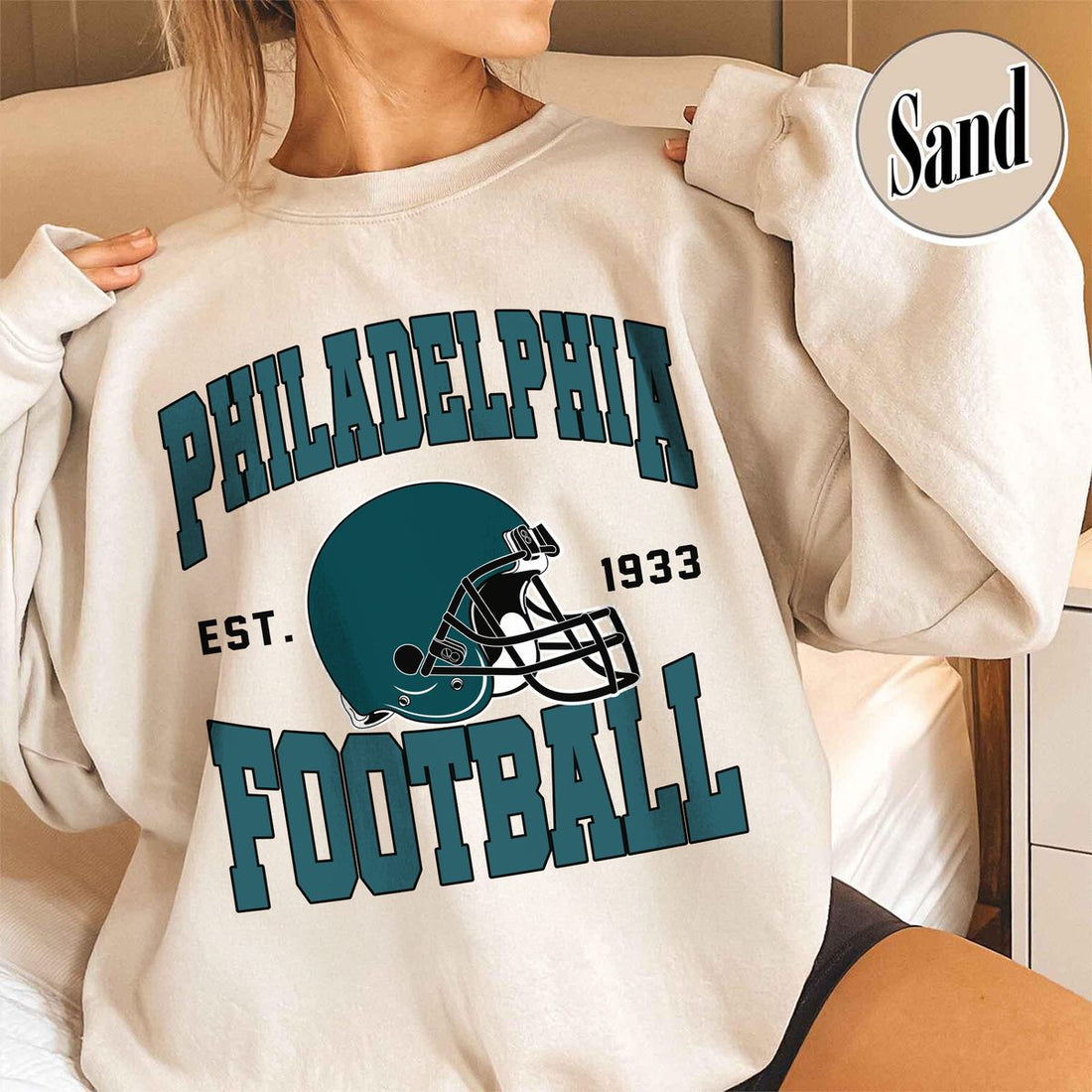 Unisex Philadelphia football vintage crewneck sweatshirt for men and women