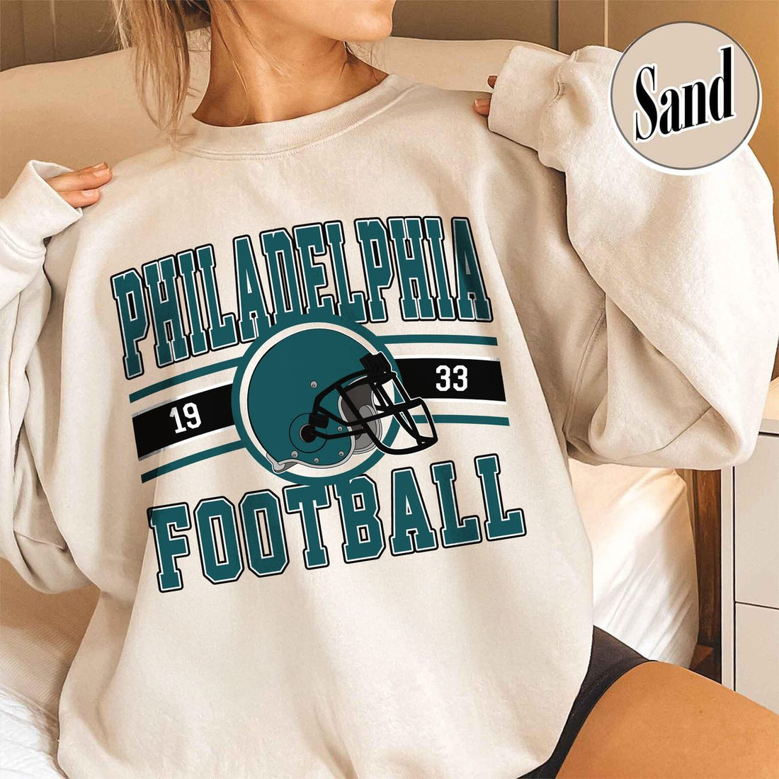 Unisex Philadelphia football vintage crewneck sweatshirt for men and women
