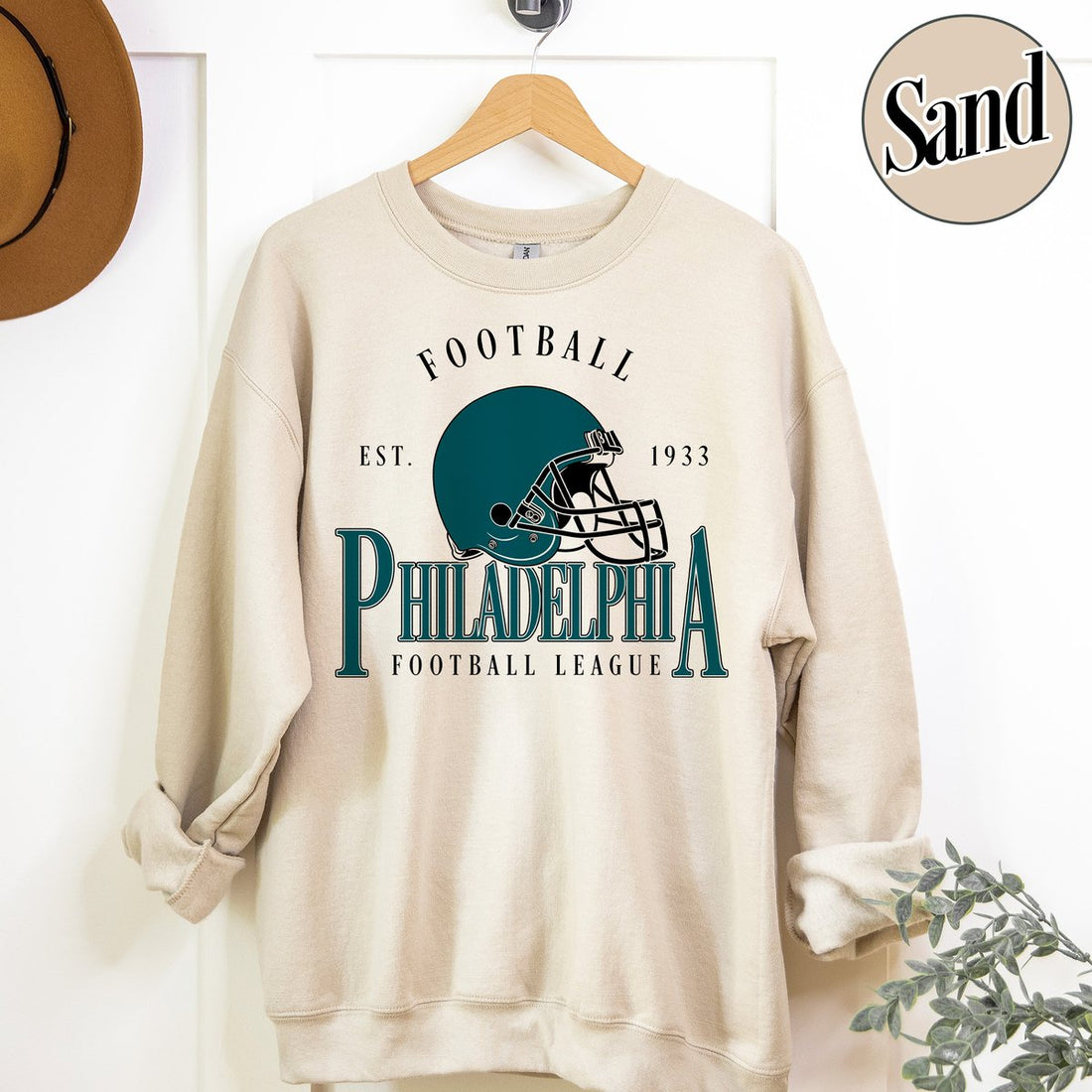 Unisex Philadelphia football vintage crewneck sweatshirt for men and women