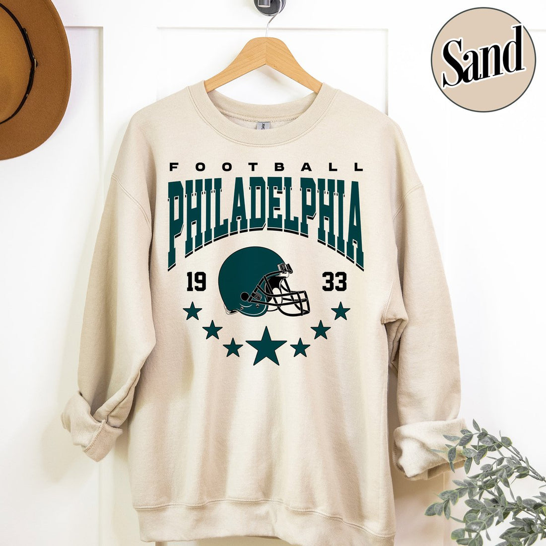 Unisex Philadelphia football vintage crewneck sweatshirt for men and women