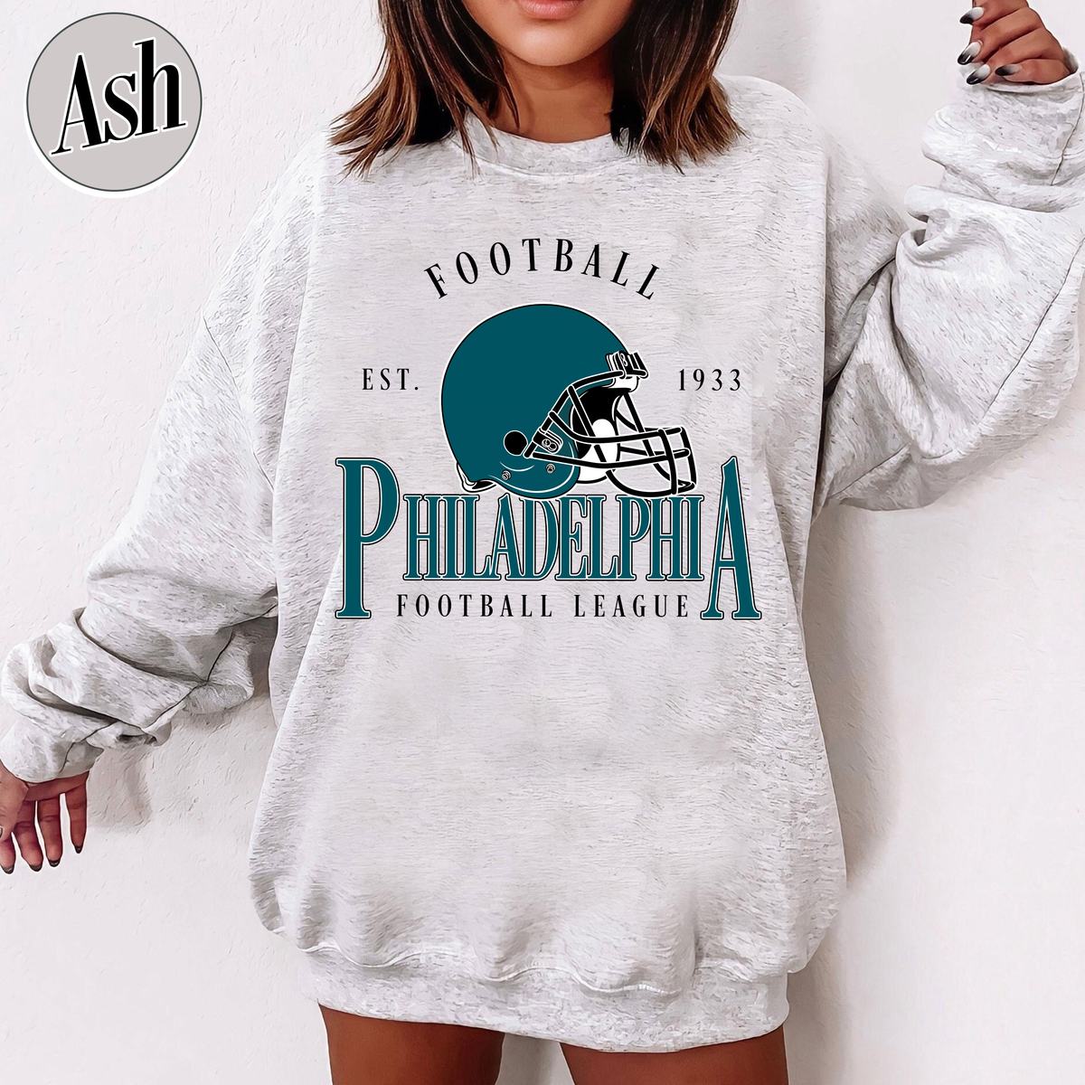 Unisex Philadelphia football vintage crewneck sweatshirt for men and women
