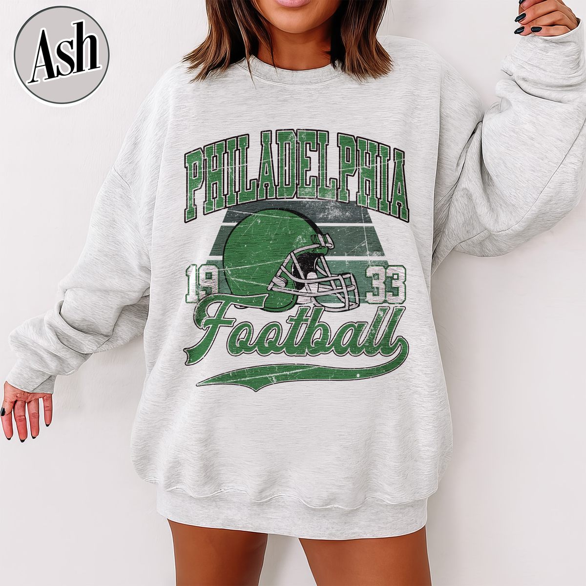Unisex Philadelphia football vintage crewneck sweatshirt for men and women