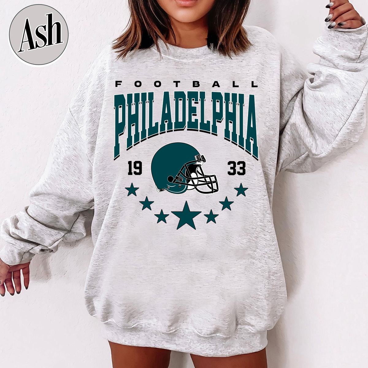Unisex Philadelphia football vintage crewneck sweatshirt for men and women