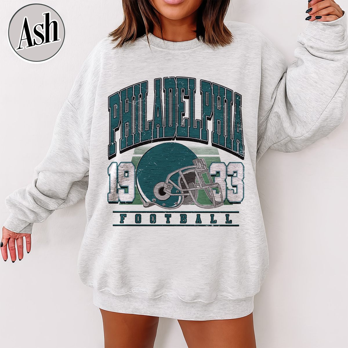 Unisex Philadelphia football vintage crewneck sweatshirt for men and women