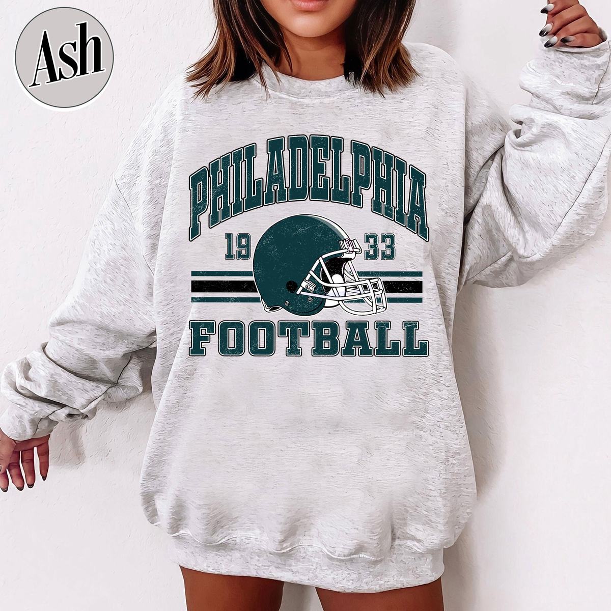Unisex Philadelphia football vintage crewneck sweatshirt for men and women