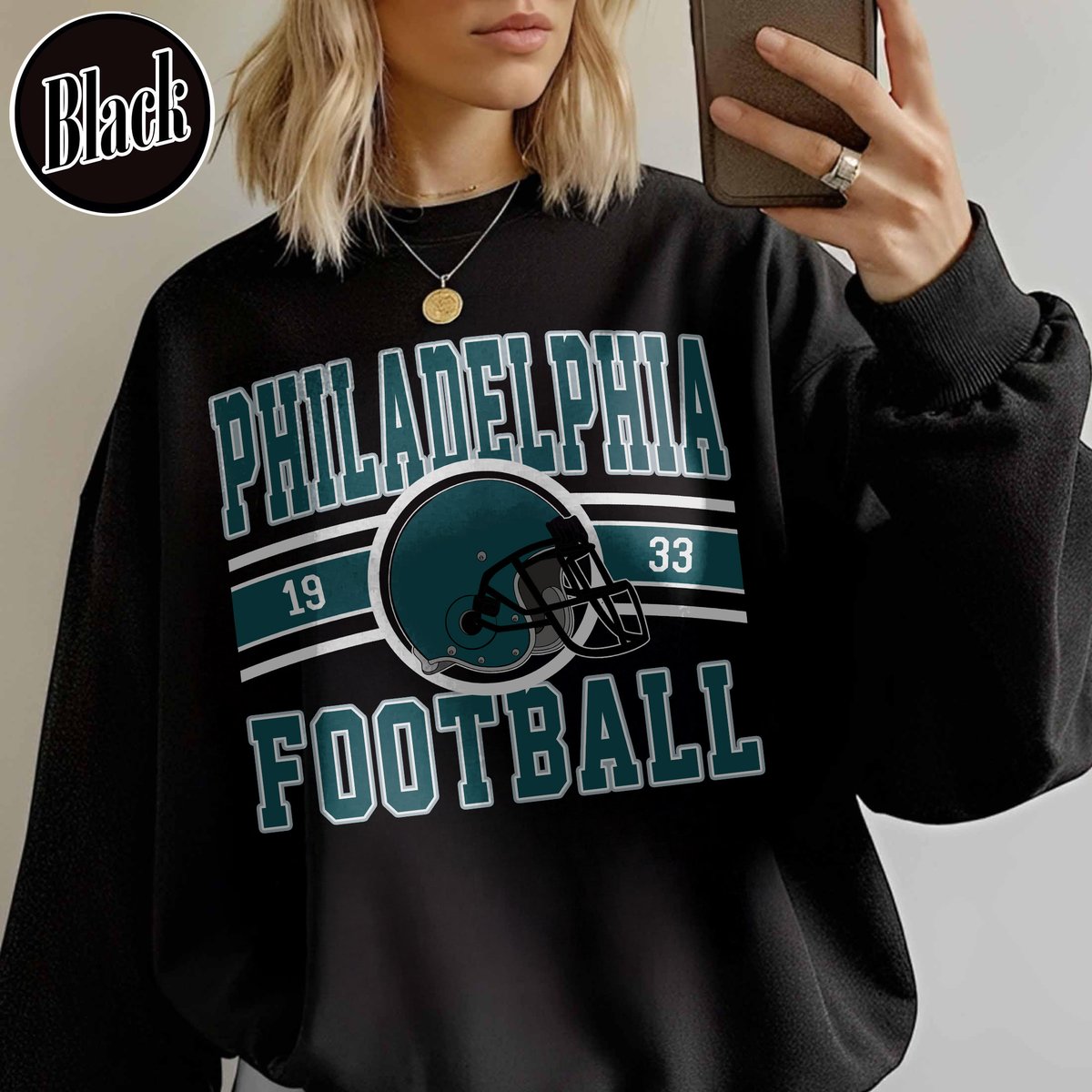 Unisex Philadelphia football vintage crewneck sweatshirt for men and women