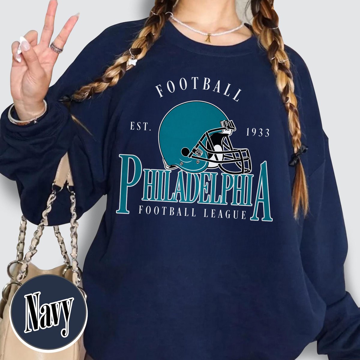 Unisex Philadelphia football vintage crewneck sweatshirt for men and women