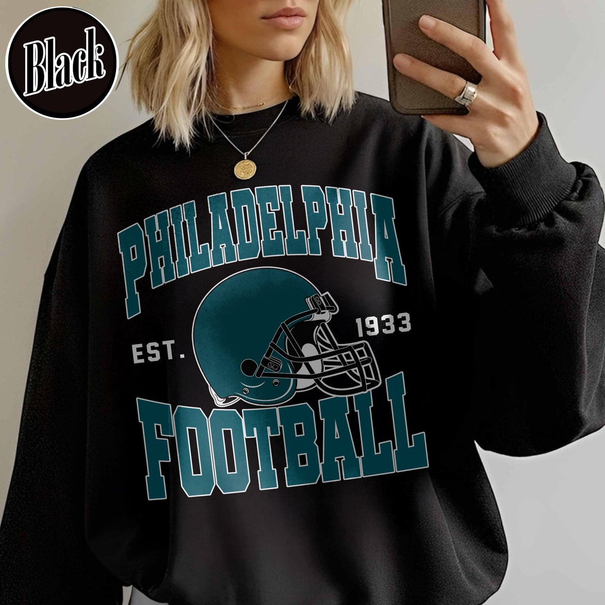 Unisex Philadelphia football vintage crewneck sweatshirt for men and women
