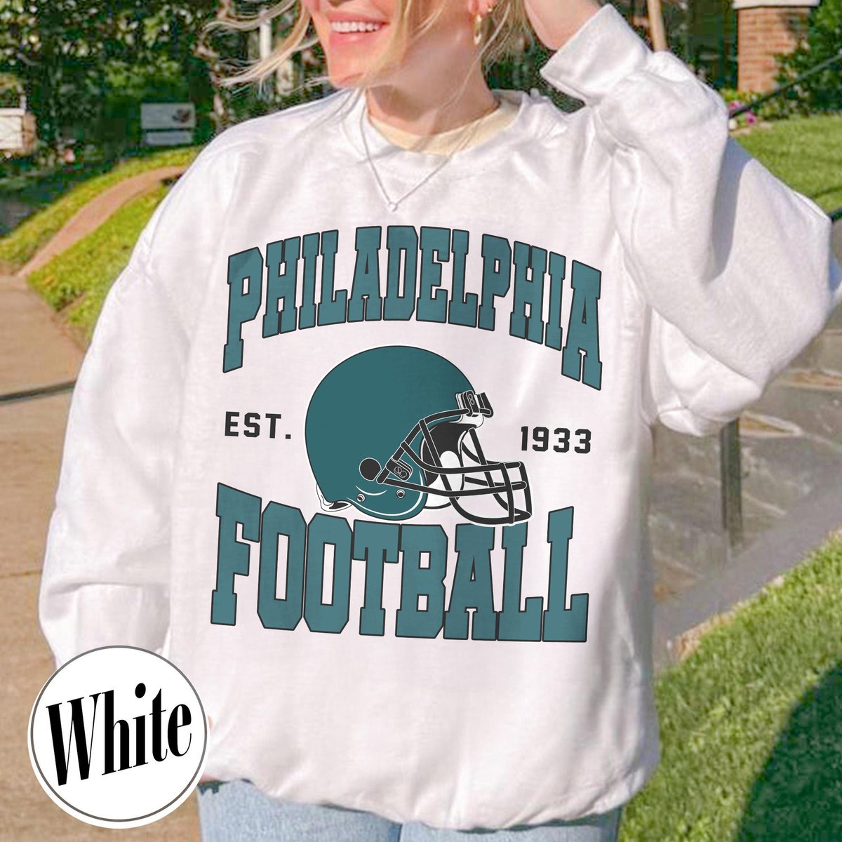 Unisex Philadelphia football vintage crewneck sweatshirt for men and women