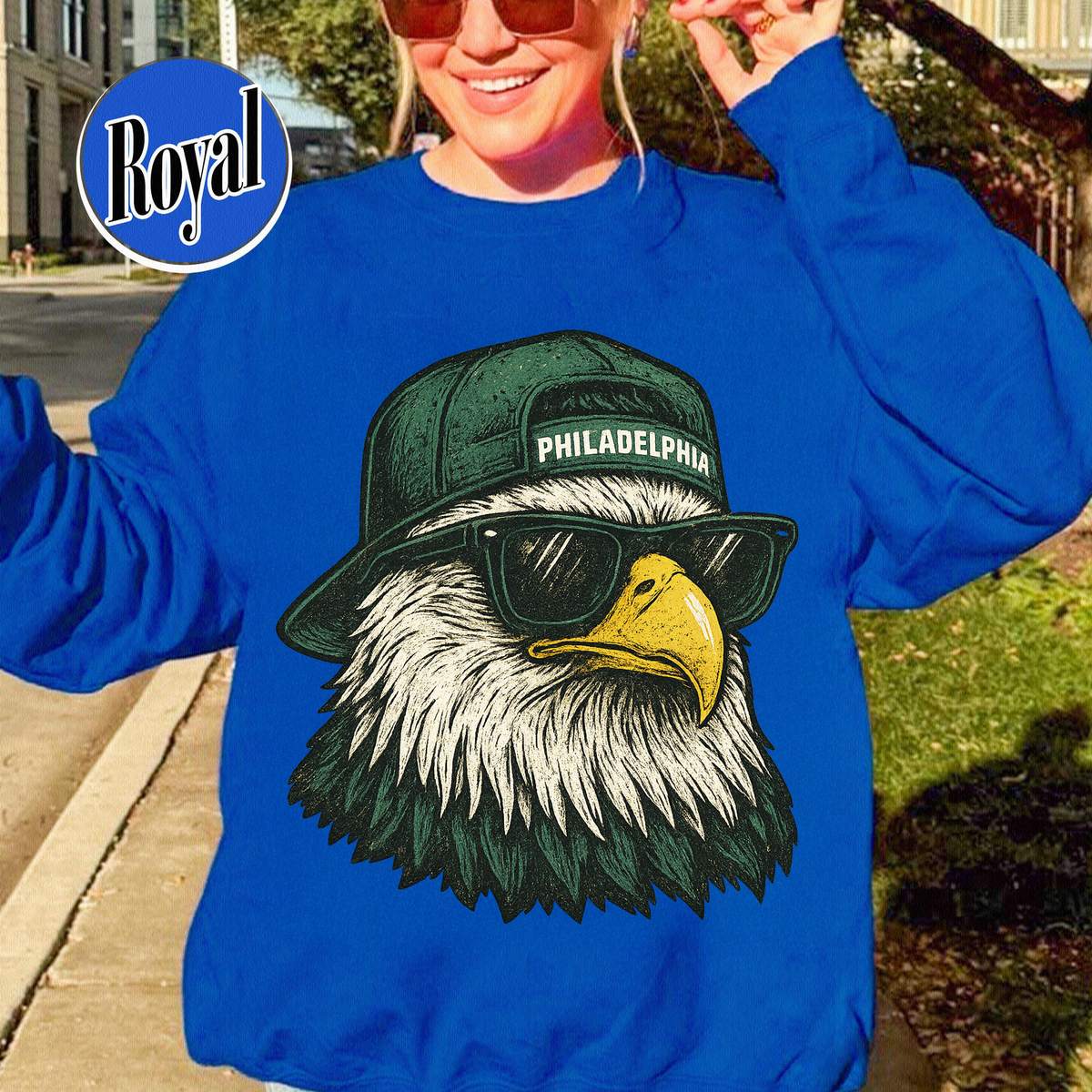 Unisex Philadelphia football vintage crewneck sweatshirt for men and women