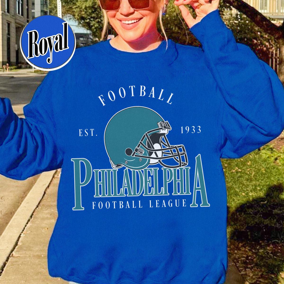 Unisex Philadelphia football vintage crewneck sweatshirt for men and women