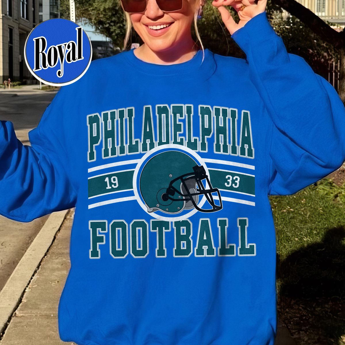 Unisex Philadelphia football vintage crewneck sweatshirt for men and women