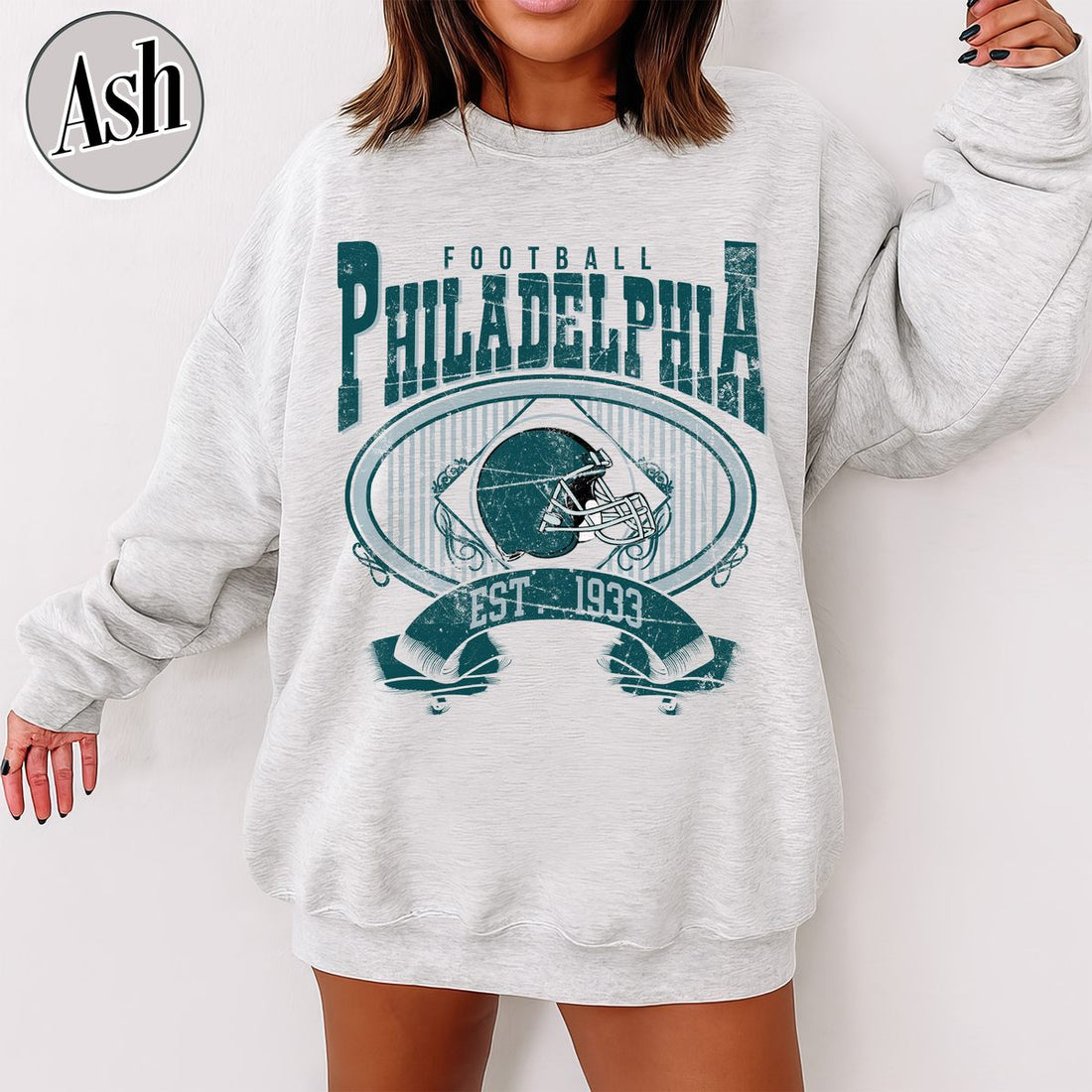 Unisex Philadelphia football vintage crewneck sweatshirt for men and women