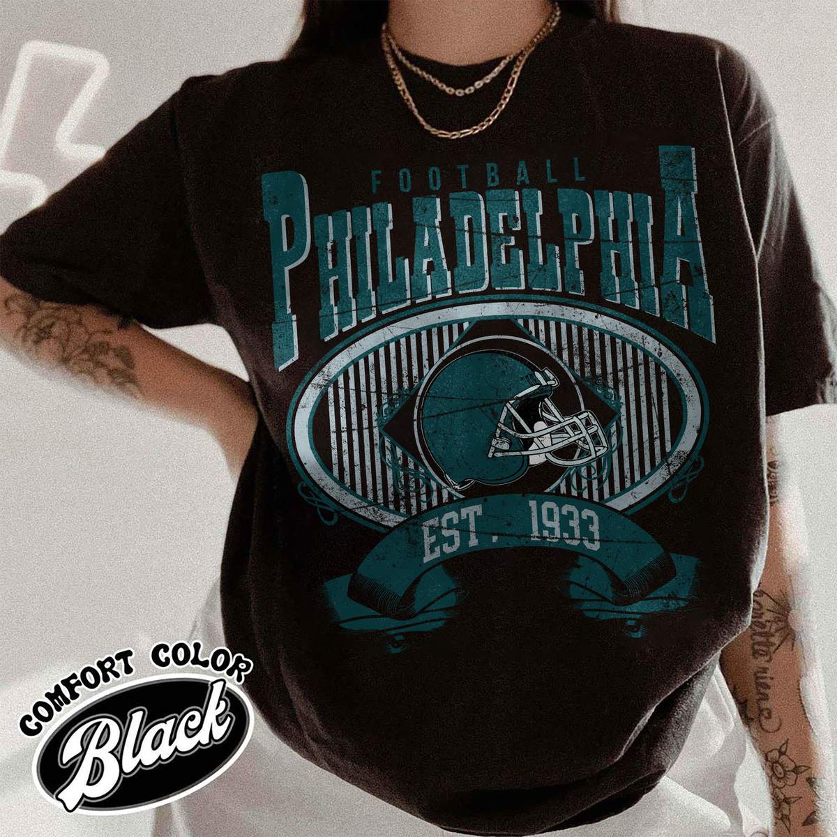 Unisex Philadelphia football vintage t-shirt for men and women