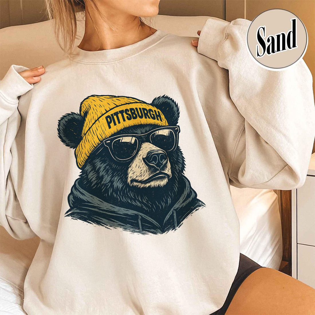 Unisex Pittsburgh football vintage crewneck sweatshirt for men and women
