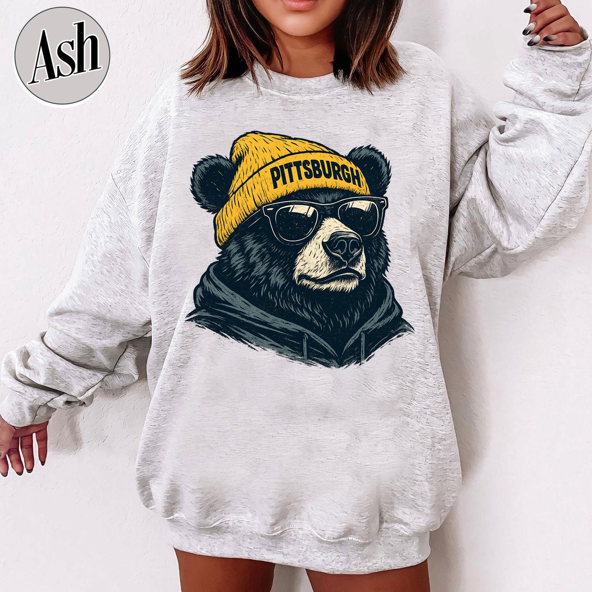 Unisex Pittsburgh football vintage crewneck sweatshirt for men and women