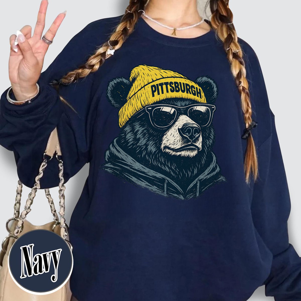 Unisex Pittsburgh football vintage crewneck sweatshirt for men and women