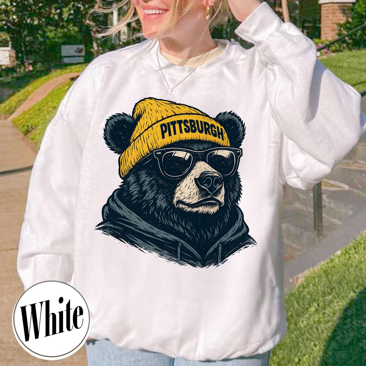 Unisex Pittsburgh football vintage crewneck sweatshirt for men and women