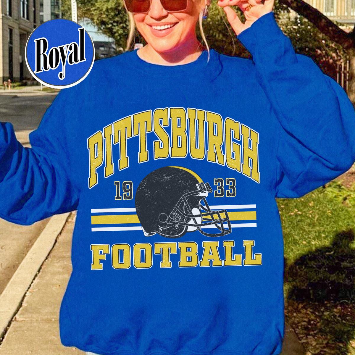 Unisex Pittsburgh football vintage crewneck sweatshirt for men and women