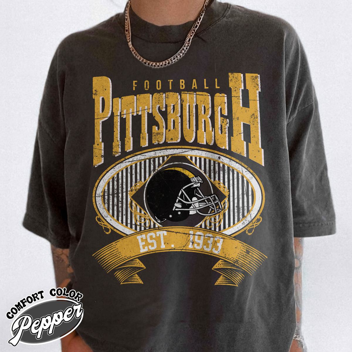 Unisex Pittsburgh football vintage t-shirt for men and women
